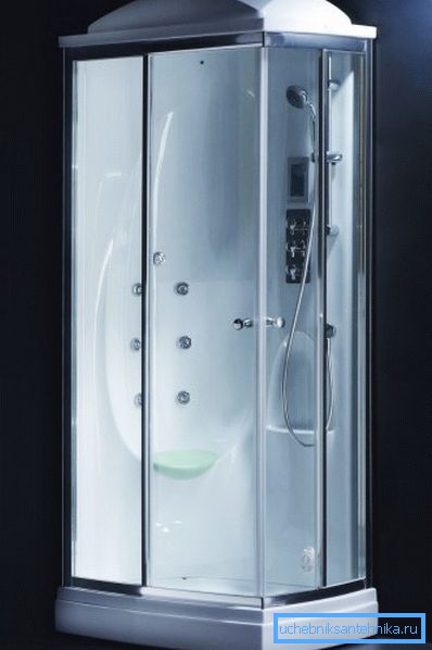 Shower cabin with multi-function panel Shower cabin with multi-function panel
