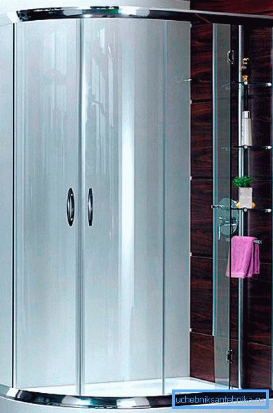 A shower with a low base 120 by 80 cm - ideal for older people