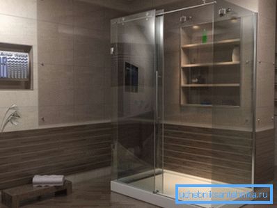 Shower with a low base 120x90 in the interior of a modern bathroom. Shower with a low base 120x90 in the interior of a modern bathroom.