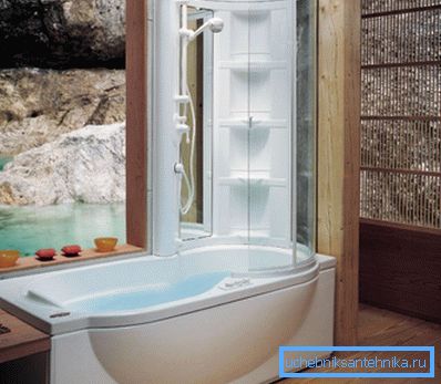 Shower cabin with bath Shower cabin with bath