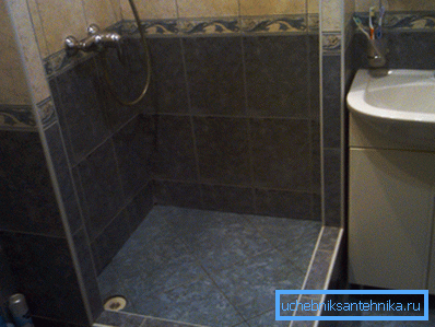 Ceramic tile shower Ceramic tile shower