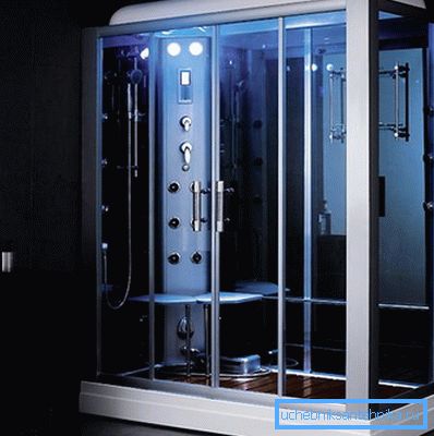 Shower cabin with maximum equipment