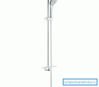 Shower rod 675 mm semi fixed mount - an interesting and practical solution with a wide range of settings