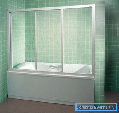 Shower curtain for transparent plastic bath Shower curtain for transparent plastic bath