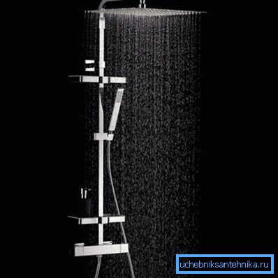 Shower rack with rain shower and mixer Valentin Touareg Dome Shower rack with rain shower and mixer Valentin Touareg Dome