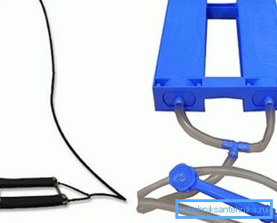 Pedal type shower set