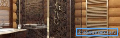 Shower corner in a country house