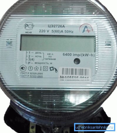 Two tariff electric meter. Two tariff electric meter.