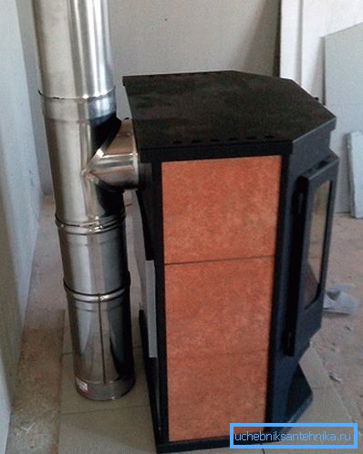 The chimney should have a tank for collecting condensate, good thermal insulation and flame trap. The chimney should have a tank for collecting condensate, good thermal insulation and flame trap.