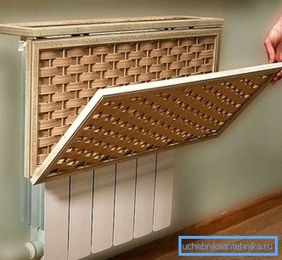 Screen for decorating the radiator Screen for decorating the radiator