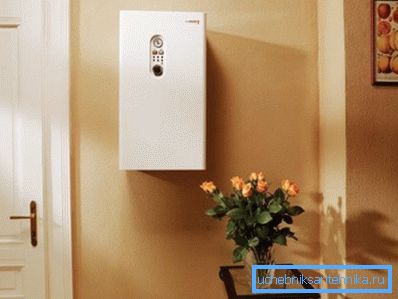Electric boiler in the interior