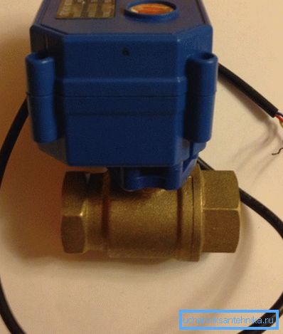 Electric ball valve for water before installation Electric ball valve for water before installation