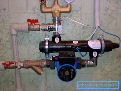 Electrode boiler in the heating system Electrode boiler in the heating system