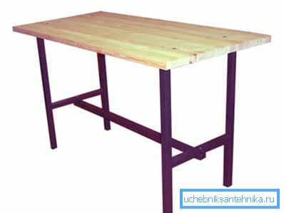 Elementary table made of shaped pipes do it yourself Elementary table made of shaped pipes do it yourself