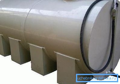 Capacity for storing the annual stock of diesel fuel