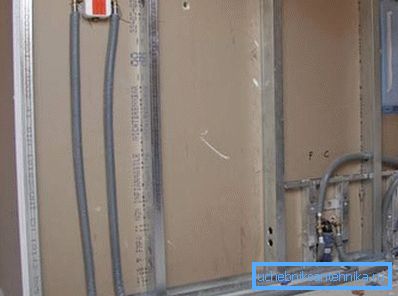 The false walls of the drywall burn well, so it is very risky to mount the wiring without a casing The false walls of the drywall burn well, so it is very risky to mount the wiring without a casing