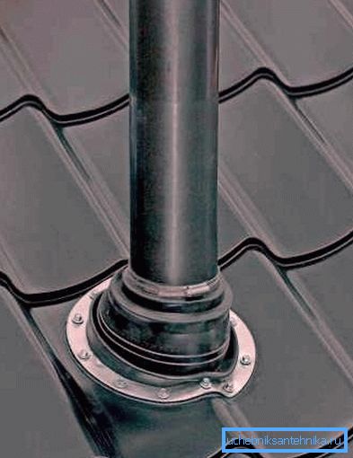 Fun pipe on the roof of the house