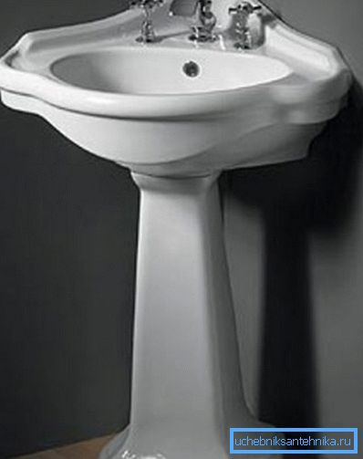Porcelain washbasin with corner Porcelain washbasin with corner