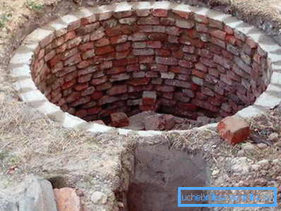 Filter well for septic tank of bricks Filter well for septic tank of bricks