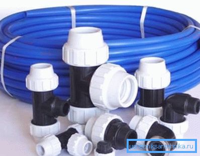 Fittings for polyethylene pipes. Fittings for polyethylene pipes.