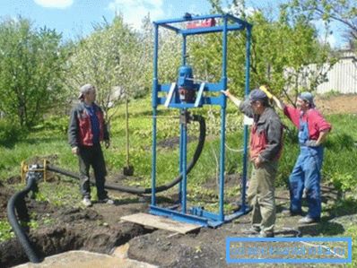 Photo crew drillers with all necessary equipment Photo crew drillers with all necessary equipment