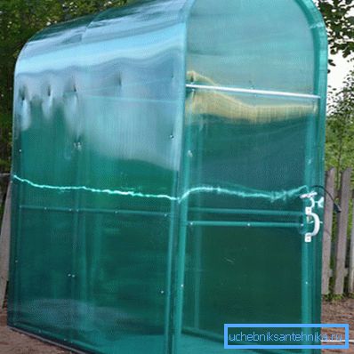 Photo of polycarbonate shower. Photo of polycarbonate shower.