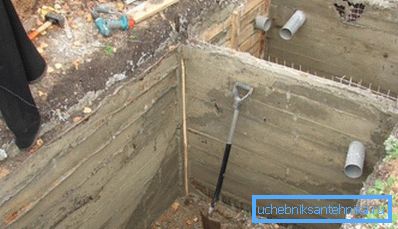 Photo of a two-chamber septic tank