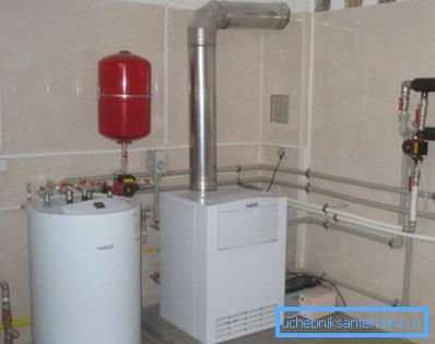 Photo of a boiler room in a private house.
