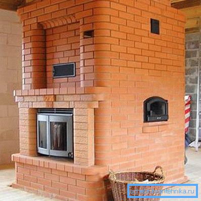 Photo heating stove with fireplace Photo heating stove with fireplace