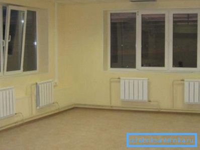 Photo of a room equipped with a gravity heating system Photo of a room equipped with a gravity heating system