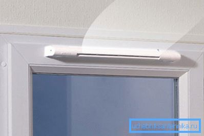 Photo of the inlet mounted above the window Photo of the inlet mounted above the window