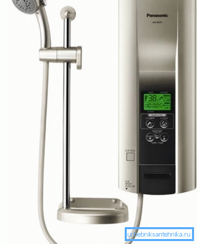 Photo of flow heater with shower head Photo of flow heater with shower head