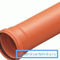 Photo PVC pipe perfectly performing the functions of the drain Photo PVC pipe perfectly performing the functions of the drain