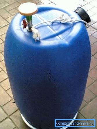 Photo of a self-made heated tank. Photo of a self-made heated tank.