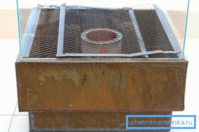 Photo of a self-made model with protective fireproof glass Photo of a self-made model with protective fireproof glass