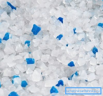 Photo of silica gel filler Photo of silica gel filler