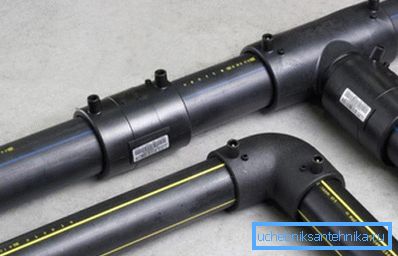 Photo of plastic pipe joints using fittings Photo of plastic pipe joints using fittings