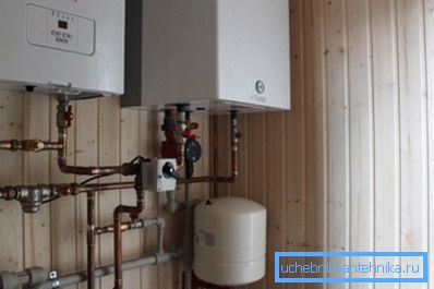 Photo heat point of a private house Photo heat point of a private house