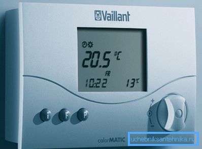 Photo of the thermostat controlling the operation of the boiler Photo of the thermostat controlling the operation of the boiler