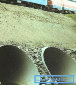2708 Photo of a culvert located under railroad tracks