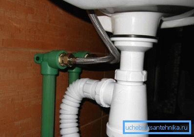 Photos of the entire design of the sink under the sink Photos of the entire design of the sink under the sink