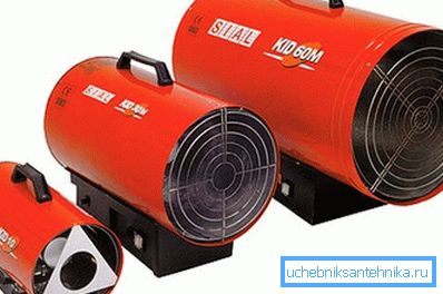 Gas heat guns of different power Gas heat guns of different power