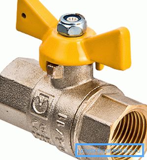 Gas tap with internal thread on both sides Gas tap with internal thread on both sides
