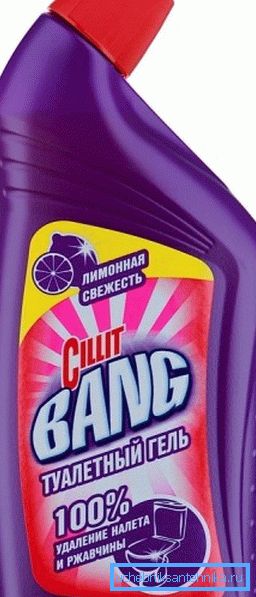 Acid-based toilet gel. Acid-based toilet gel.