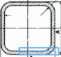 Geometrical parameters of square tube Geometrical parameters of square tube