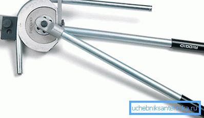 Bending of thin-walled pipes is carried out by such an uncomplicated tool. Bending of thin-walled pipes is carried out by such an uncomplicated tool.