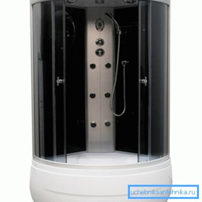 Ready-to-use shower cubicle size 100 by 10 cm