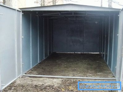 Finished garage made of metal Finished garage made of metal