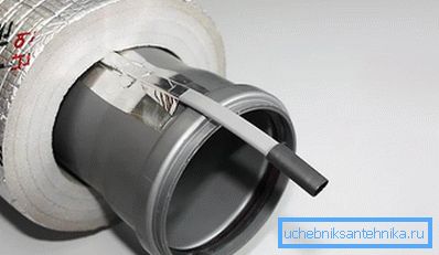 Heating cable plus heat insulation Heating cable plus heat insulation