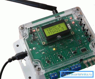 GSM module for heating provides remote communication and control. GSM module for heating provides remote communication and control.